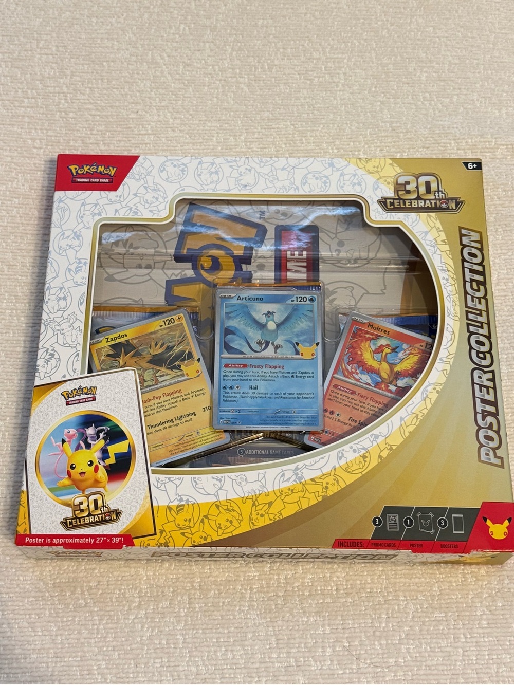 Pokemon 30th Celebration Poster Collection - Gold & Blue Cards